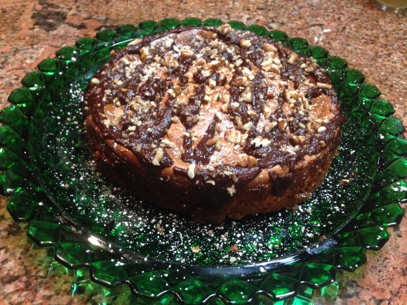 Cafe’ Cheesecake with Pecans and Chocolate