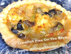 Crawfish pies On The Bayo www.diningwithmimi.com