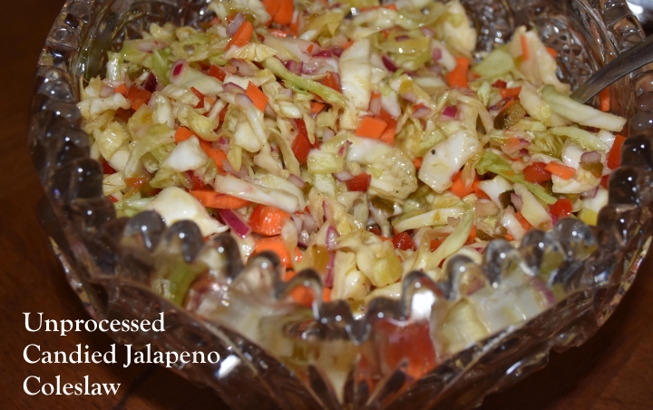 Unprocessed Candied Jalapeno Coleslaw